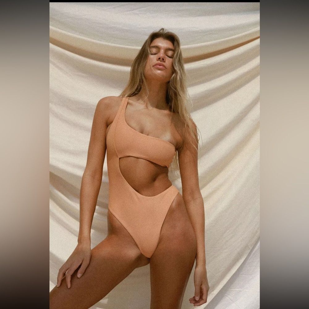 STONE FOX SWIM Cypress One Piece Swimsuit - Spice Pique NEW - Picture 2 of 8